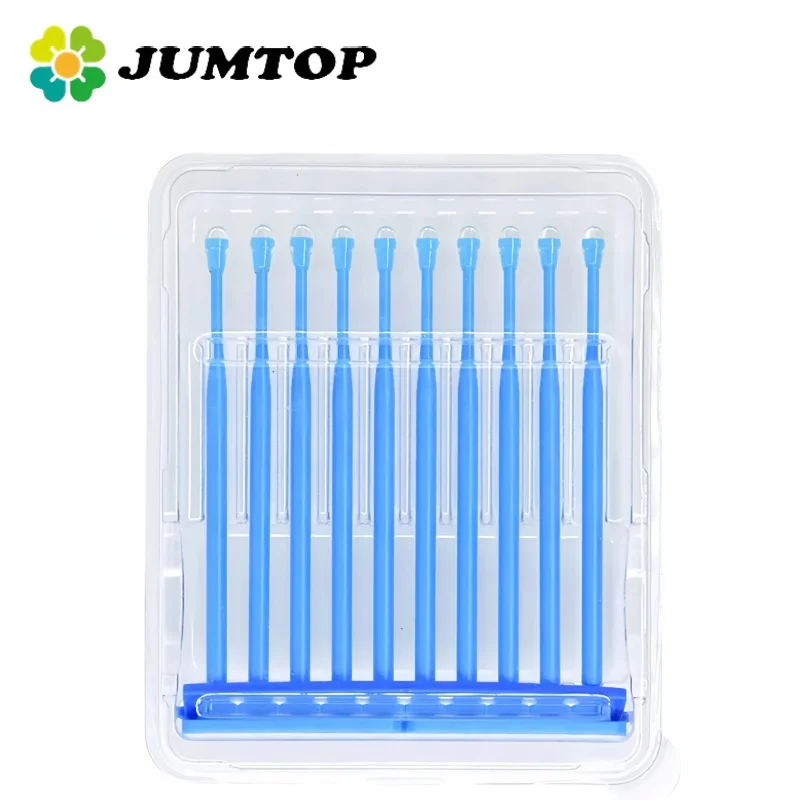 JUMTOP 10Pcs/Box Dental Applicator Sticks Adhesive Tip for Tooth Crown Porcelain Veneer Brush