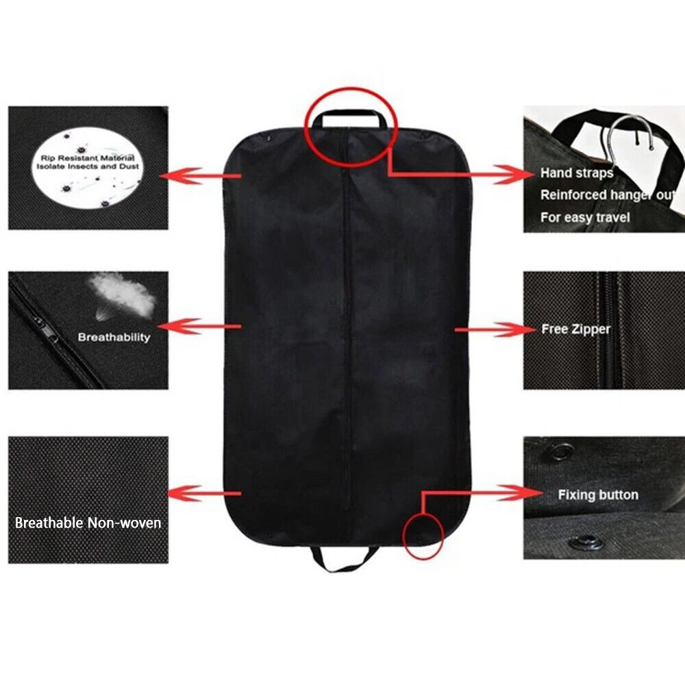 Suit Dress Clothing Covers Dust Cover Wedding Suit Coat Storage Bag Pink Letter Printing Garment Bags Hanging Clothes Organizer