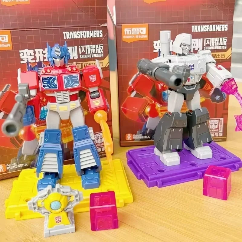 Blokees Block Led Shining Version1-Shine Attack Transformers Optimus Prime Robot juguetes de construcción figuras de acción juguetes regalos