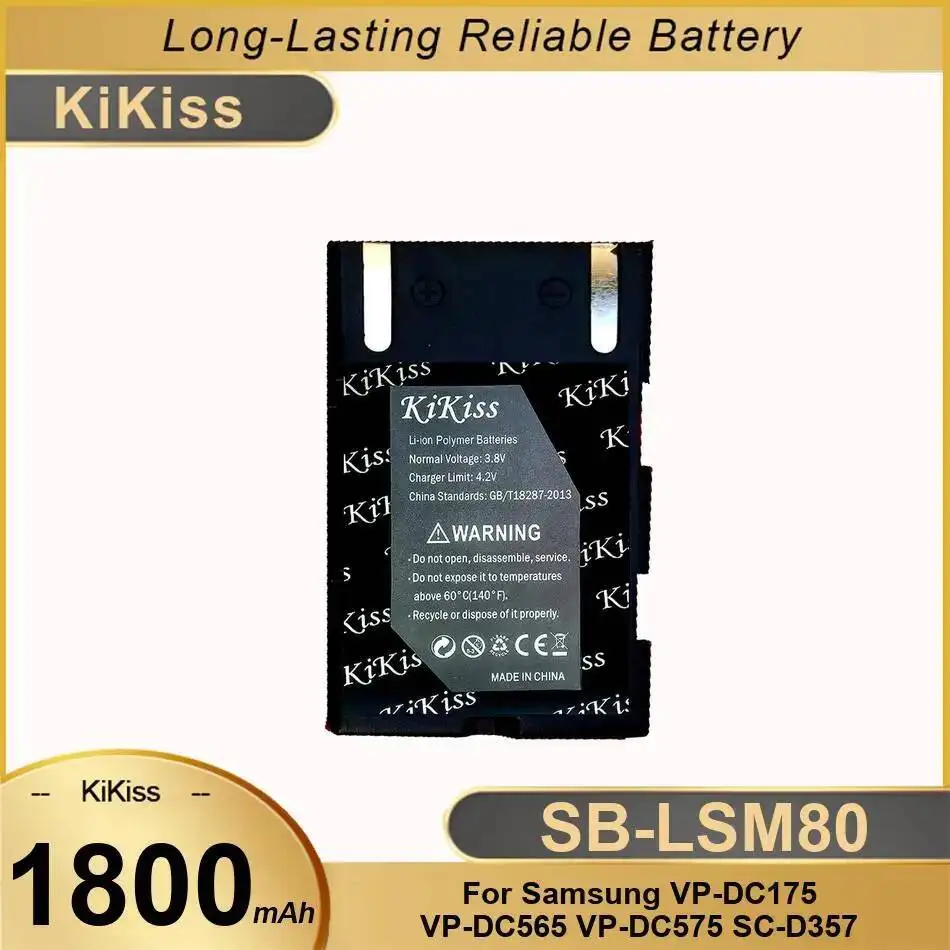 

SB-LSM80 For Samsung VP-DC175 VP-DC565 VP-DC575 SC-D357 Long-Lasting 1800Mah Camera Battery