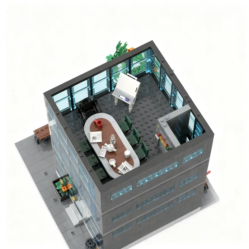 NEW 3700PCS City Street View MOC Downtown Skyscraper Model DIY Creative Ideas Display Assembly Building Blocks Birthday Gift Set