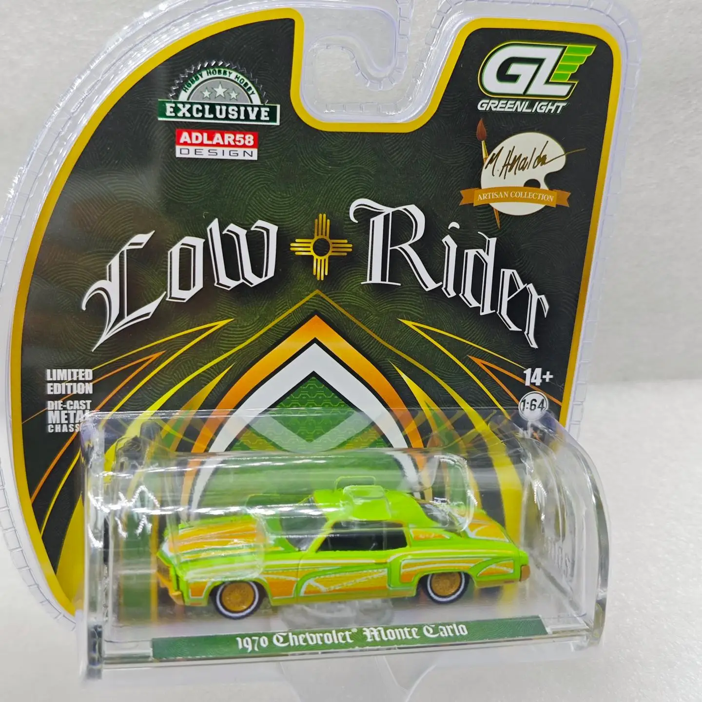 

GreenLight 1:64 1970 Monte Carlo Low - Michael Heleda Special Edition Diecast Alloy Car Model Collectible