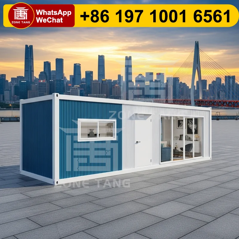 

Fireproof Fabricated Homes Personal Office Flat Pack House Prefabricated Tiny House Container Home Fast Installation Ecological