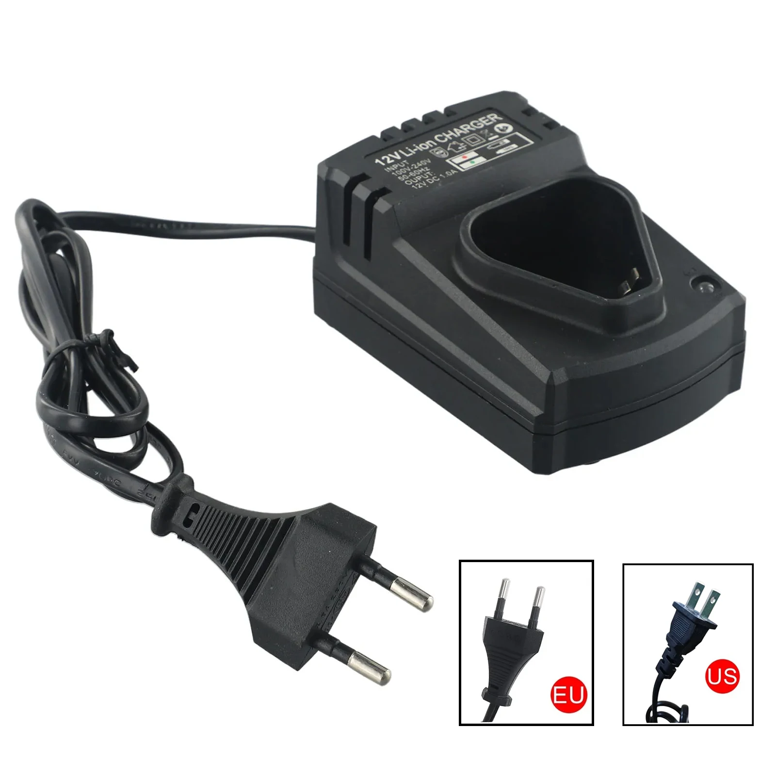 

Power Tool Part DC US/EU Li-ion Rechargeable Charger Support 110-240V Black For Electrical Lithium Drill 12V Lithium Screwdriver