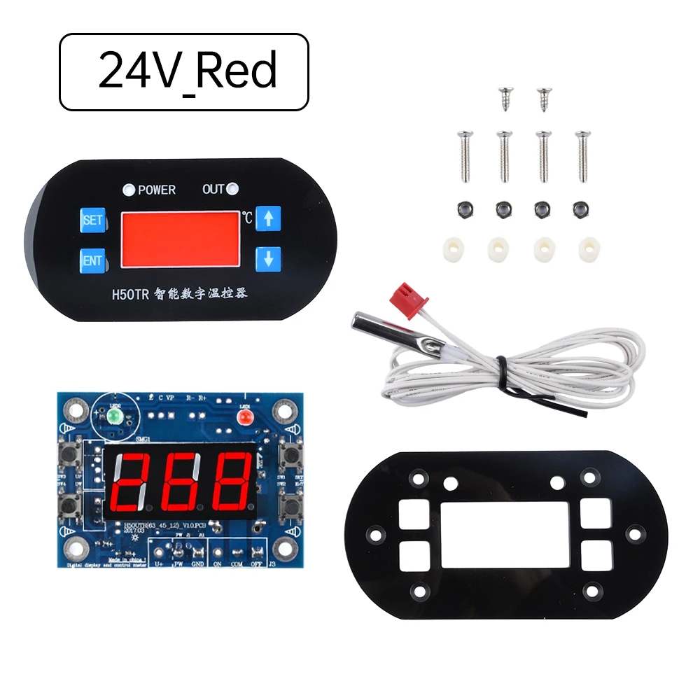 -40 ~ 300℃ Alta Temperatura LED Digital Controlador de Temperatura DIY Kits DC 12V 24V 10A Relé de Aquecimento Interruptor de Refrigeração NTC Sensor