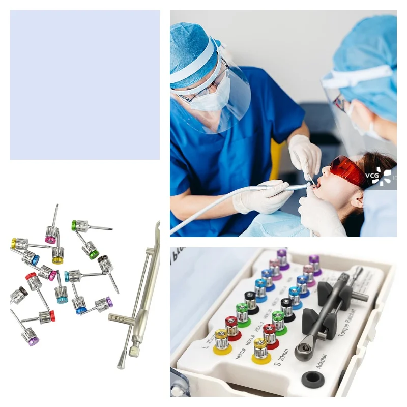 

VV Dental Universal Implant Torque Screwdrivers Wrench 10-70NCM Dental Implant Restoration Tool Kit