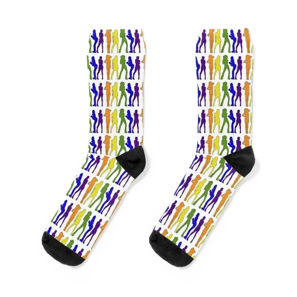 

Rainbow girl power Socks warm winter anime cycling custom Socks For Men Women's