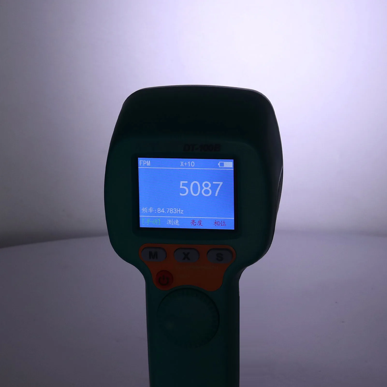 7.4V Handheld Stroboscope DT100B Rechargeable LED Flash Strobe Tachometer 1500LX 60 to 999999 RPM Speedometer