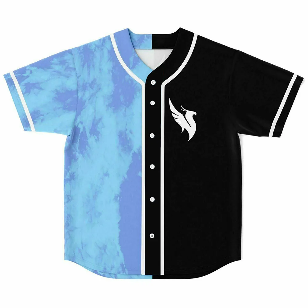 ILLENIUM Logo Graphic Print Baseball Jersey Button‑Up Mesh Shirts Phoenix Design Fashion Unisex Streetwear  Casual Sports Tops