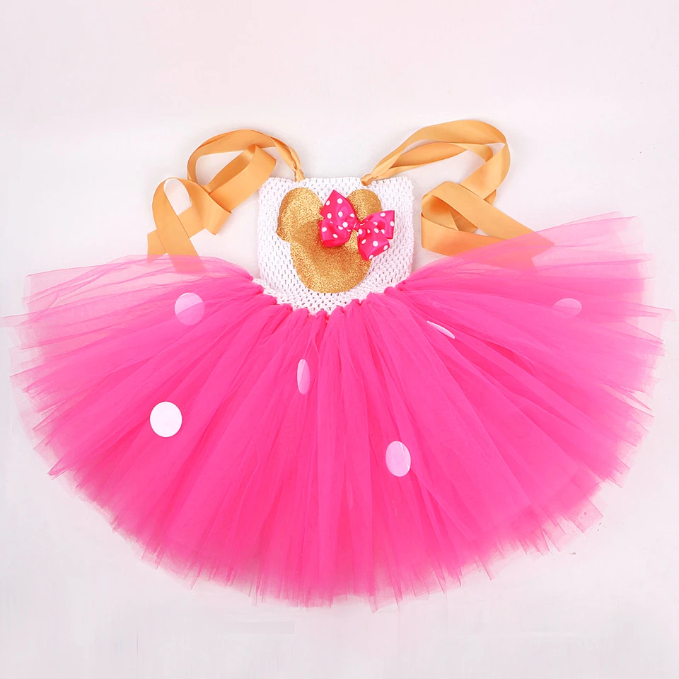 Polka Dots Bow Mouse Princess Dresses for Girls Birthday Ballet Tutus Outfit  Kids Cartoon Character Fancy Costumes with Ears - AliExpress 1501