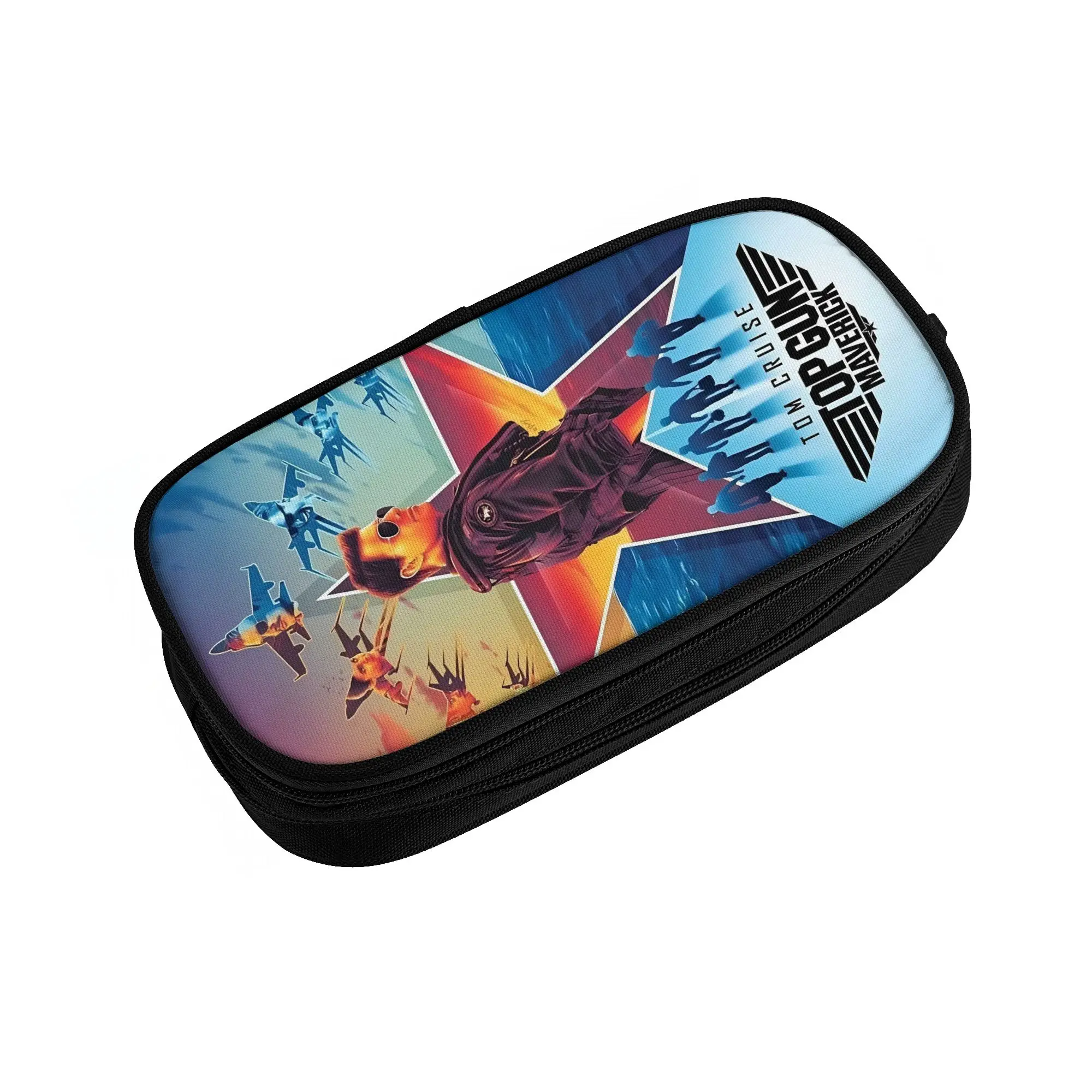 Korean Top Gun Maverick Film  Pencil Case for Boys Girls Air Force Fighter Jets  Large Capacity Pen Bag Box Stationery