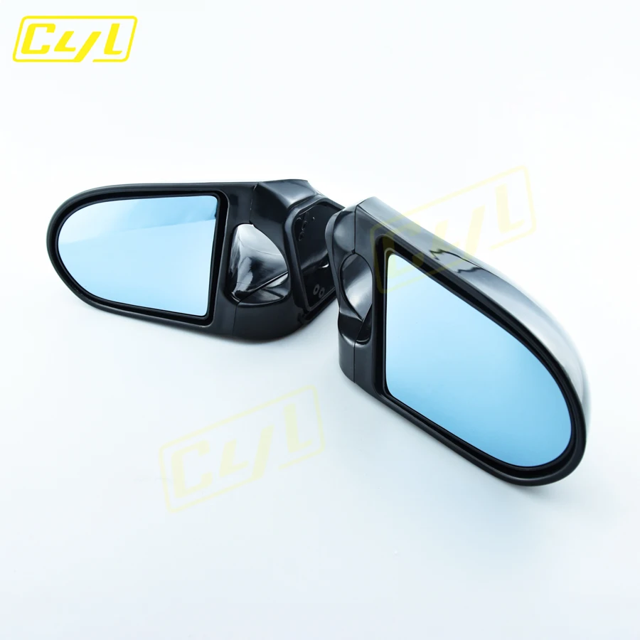 Black Carbon Film Manual Adjustable Racing Car Side Rear View Mirror Spoon Rearview Mirror For Honda Civic EG 4Dr Sedan 92-95