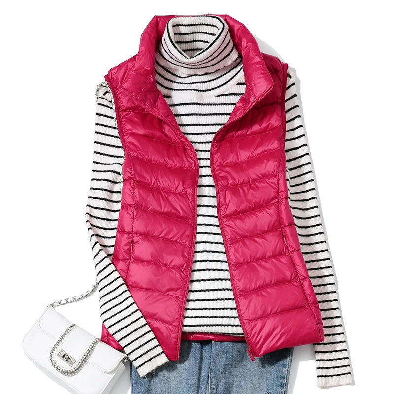 Blouson en duvet de canard blanc pour femme, veste légère en fibre, manteau de glace pour femme, vêtements de bureau, nouveautés, automne et printemps, 2023