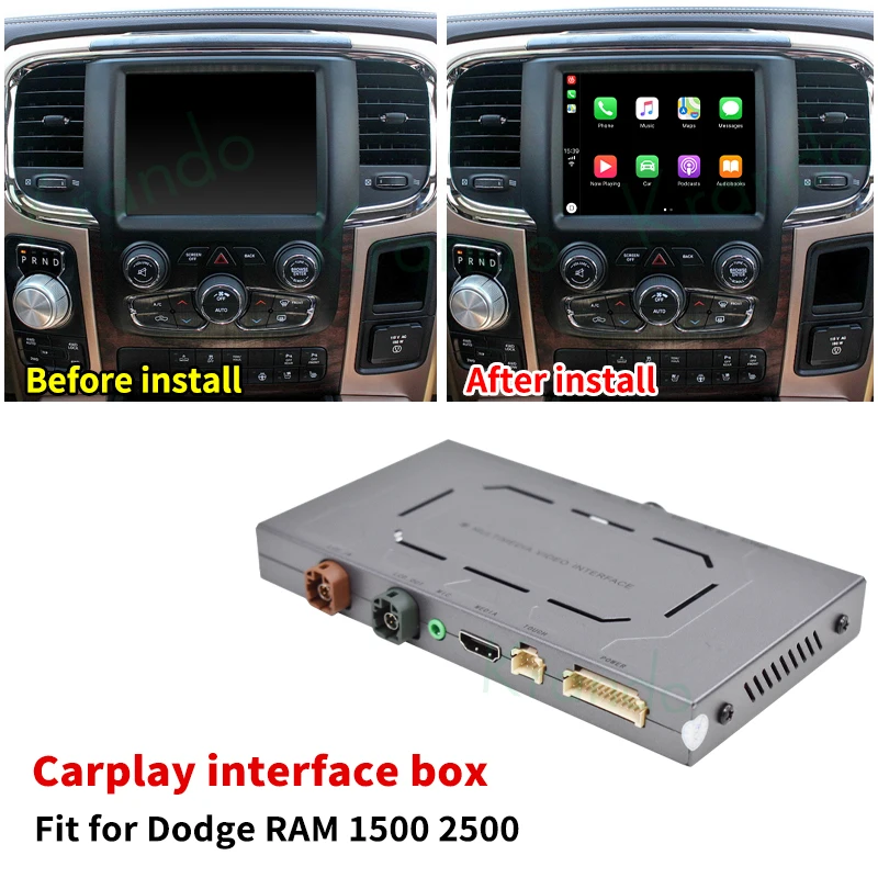 Krando Wireless Apple CarPlay Intereface Box For Dodge RAM 1500 2500 Android Auto Support Mobile Application siri Control