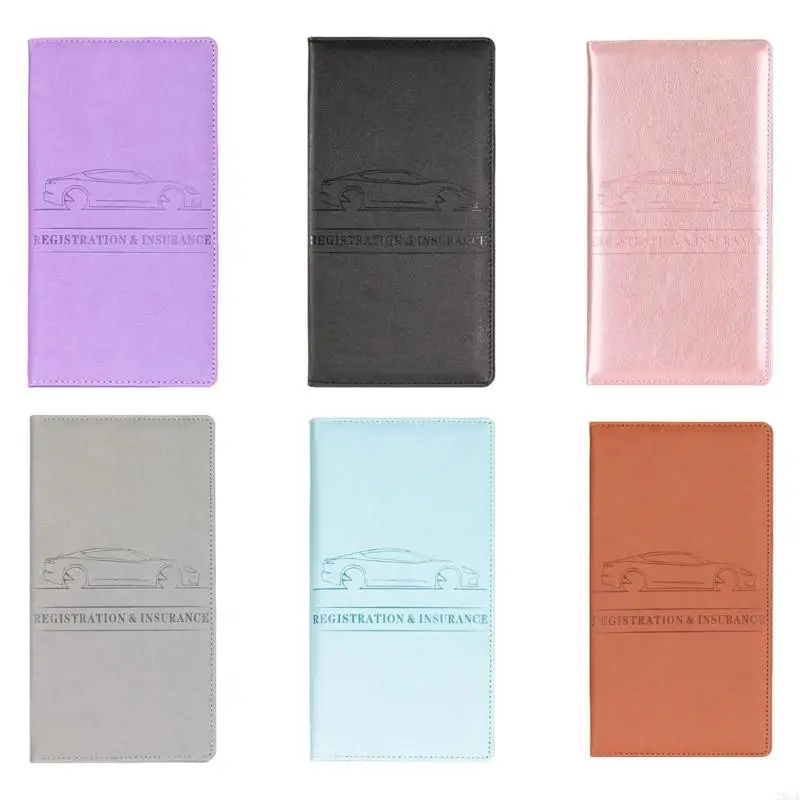 

Car Registration and Insurance Holder Closure,Embossed Card Document Holder,Vehicle Glove Box Wallet 20CA