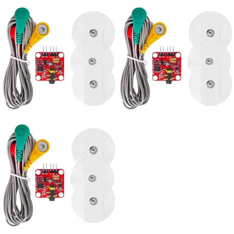 【thanksgiving-day】3x-muscle-electrical-sensor-module-emg-signal-collection-for-arduino-electronic-development-kitfor-mobile-ele