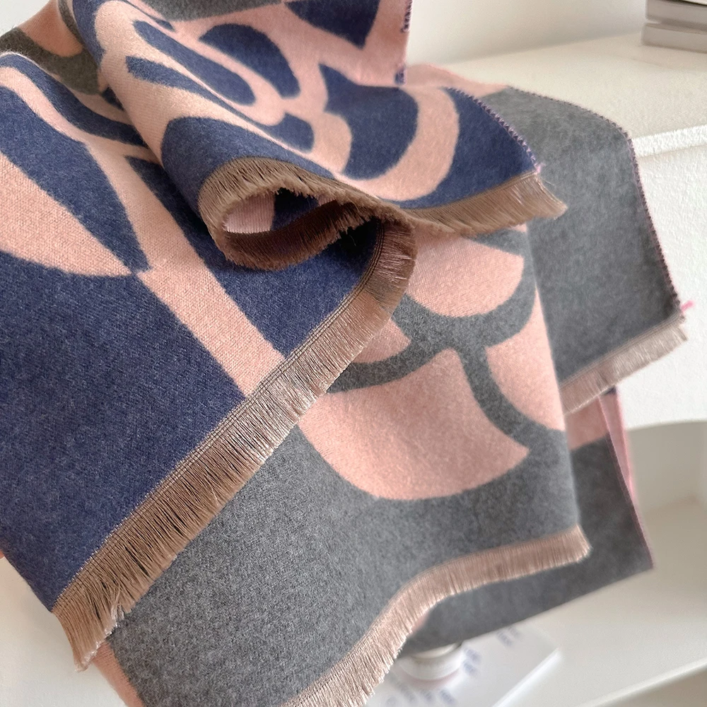 Kaschmir-Schal für Frauen, dick, warm, Winterdecke, Marke, weiblich, Luxus-Qualität, Schal, Wickeltuch, Bufanda 2024, Poncho Echarpe Pashmina – Detail 11