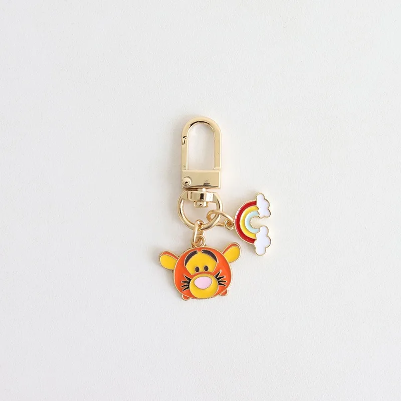 Disney Keychain Accessories Anime Figure Winnie The Pooh Cute Tigger Cute Metal Keychain Backpack Pendant Children Birthday Gift