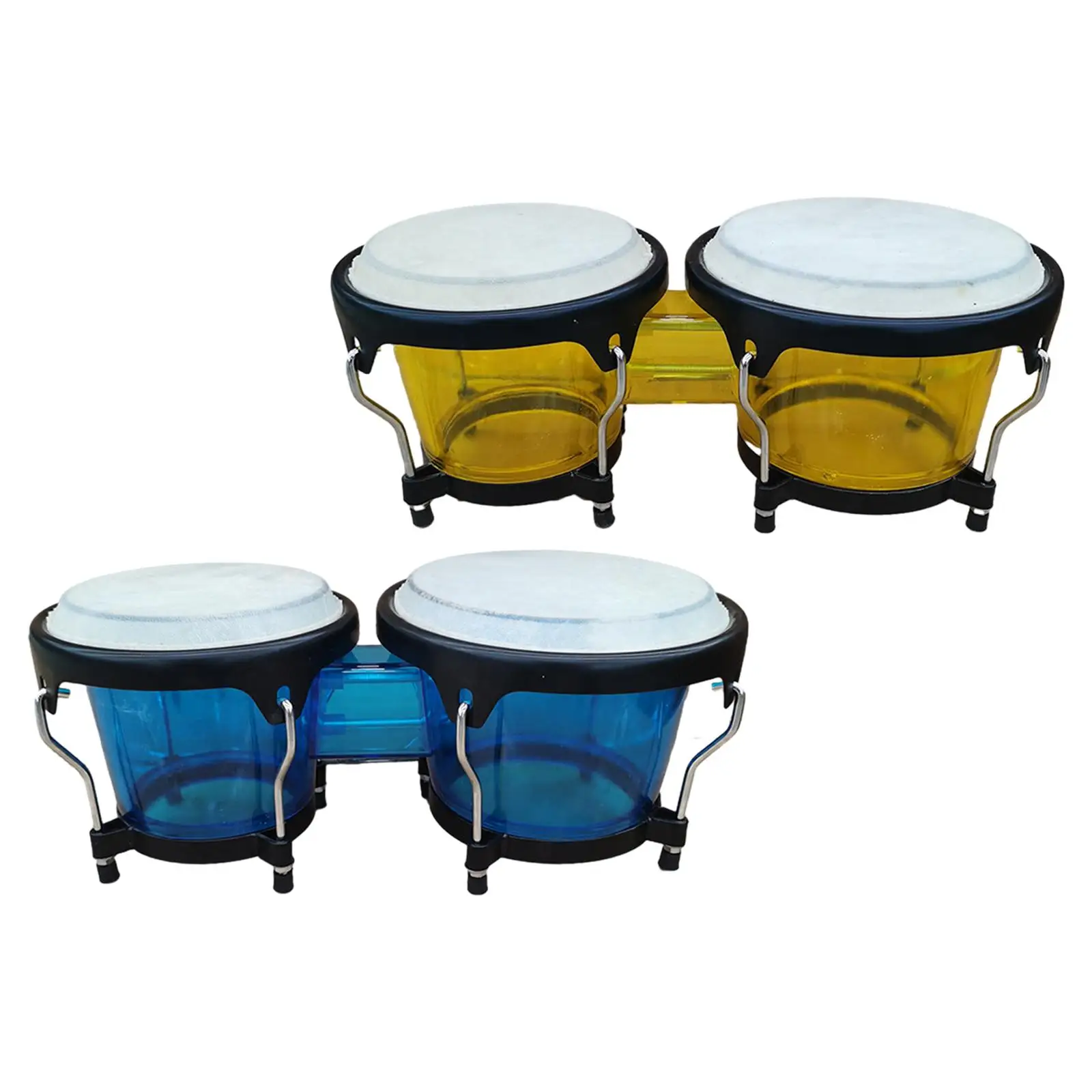 Percussion Bongos Drum Set Educational Montessori 6 inch and 7 inch African Hand Drum for Gifts Children Kids Beginners Adults