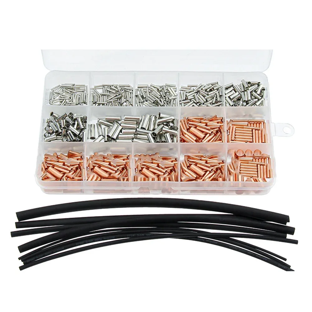 

Premium 970pcs Wire Connector Kit with Copper Terminals and Adjustable Length Heat Shrink Tubing for Enhanced Wiring