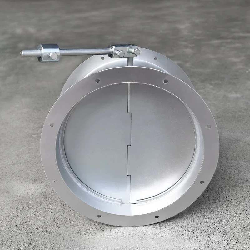 Round galvanized heavy hammer check valve Anti-backflow heavy body valve Ventilation duct One-way check flue globe valve