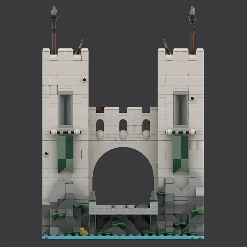 Décennie s de construction de modèle de château médiéval, briques MOC, réfrigérant, maison de porte, technologie modulaire, cadeaux de Noël, ensembles de bricolage, jouets d'assemblage