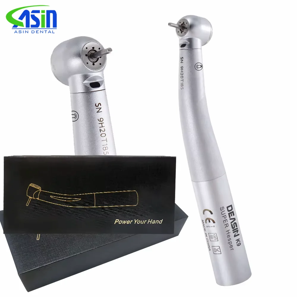 Dental LED 25000 LUX M9000L High Speed Air turbine Handpiece Fiber Optical Led Big Strength Dentistry Tools For KAVO coupler