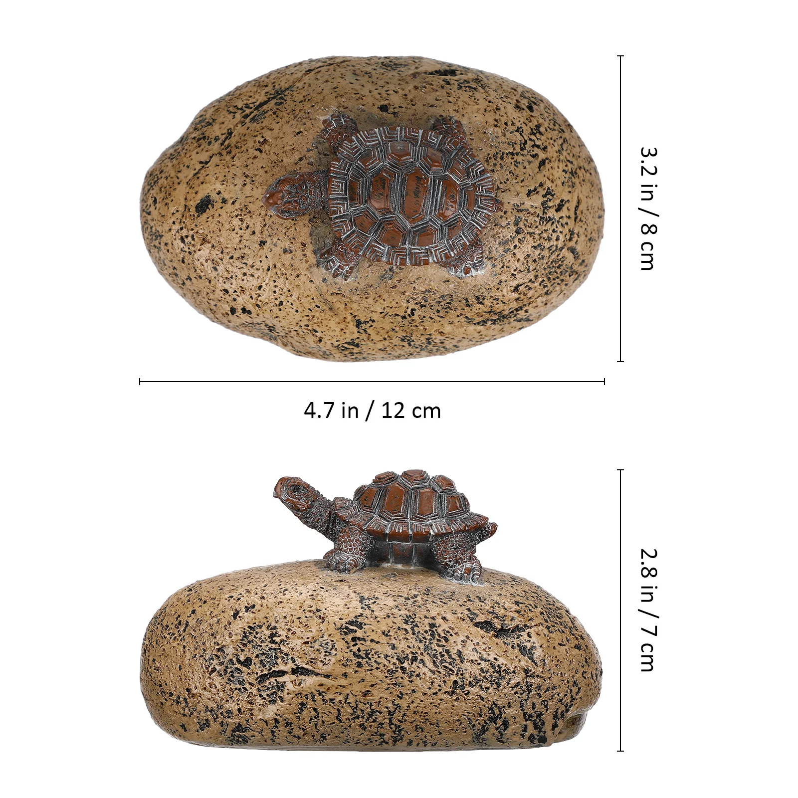 Resin Box Fake Disguised Holder Lifelike Turtle Statue Garden Decoration Garden Safe Outdoor Protector Fake Rock