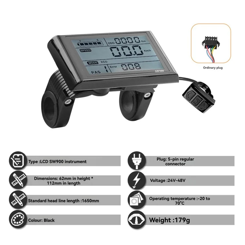 

A06F-цветной ЖК-дисплей 48 В 72 В 60 А 1000 Вт 3000 Вт комплект контроллера привода бесщеточного двигателя SW900 для электрического горного велосипеда, скутера Rep