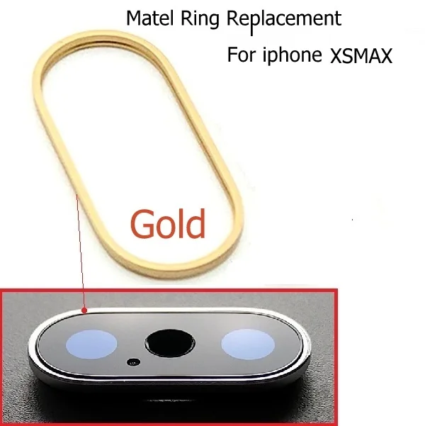 Cámara trasera exterior cubierta de marco de anillo de Metal para iphone X Xs Xr Xs Max plus cámara principal anillo de la cámara principal piezas de repuesto de parachoques