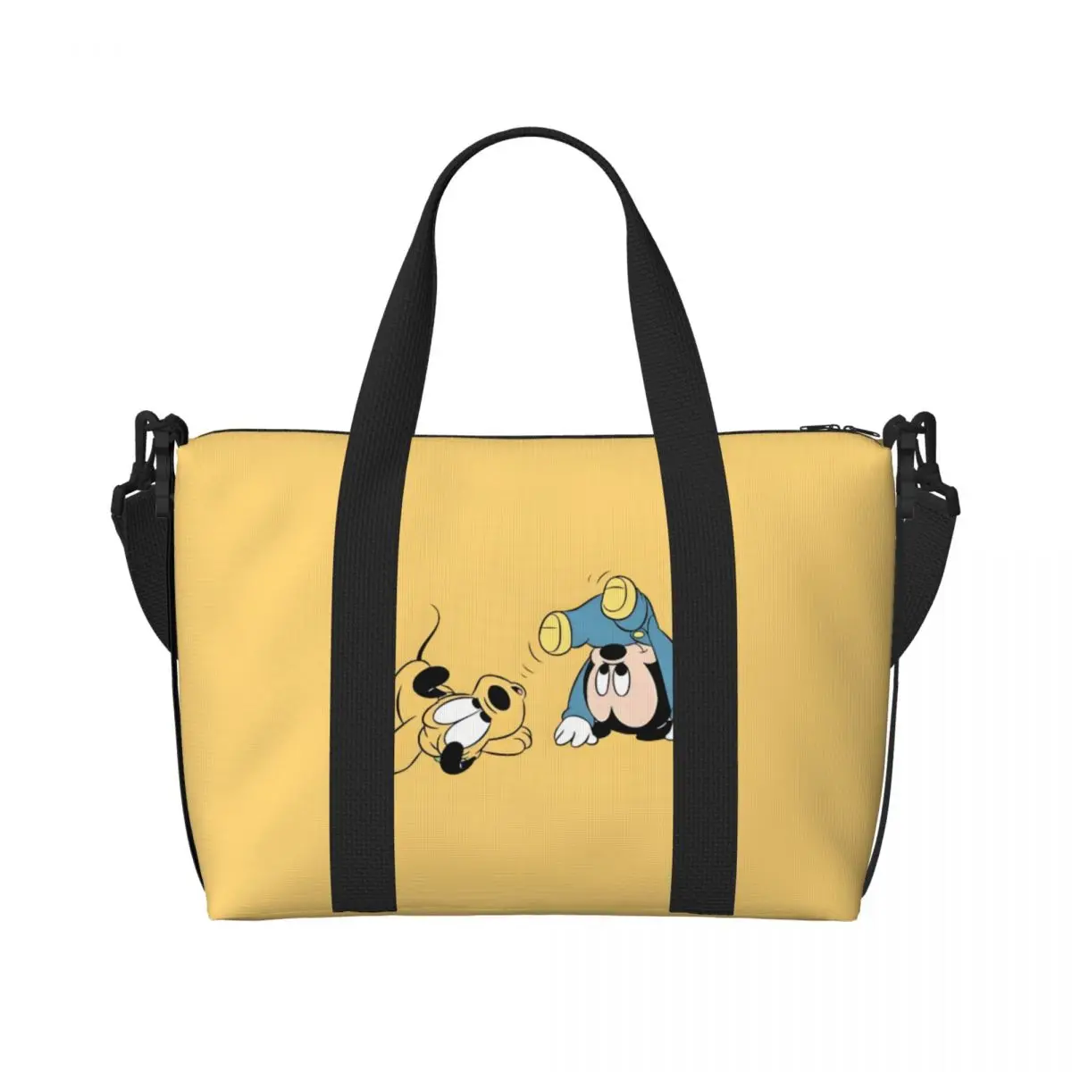 

Пляжная большая сумка с Микки Маусом на заказ для женщин, пляжные дорожные сумки с большим отделением и героями мультфильмов