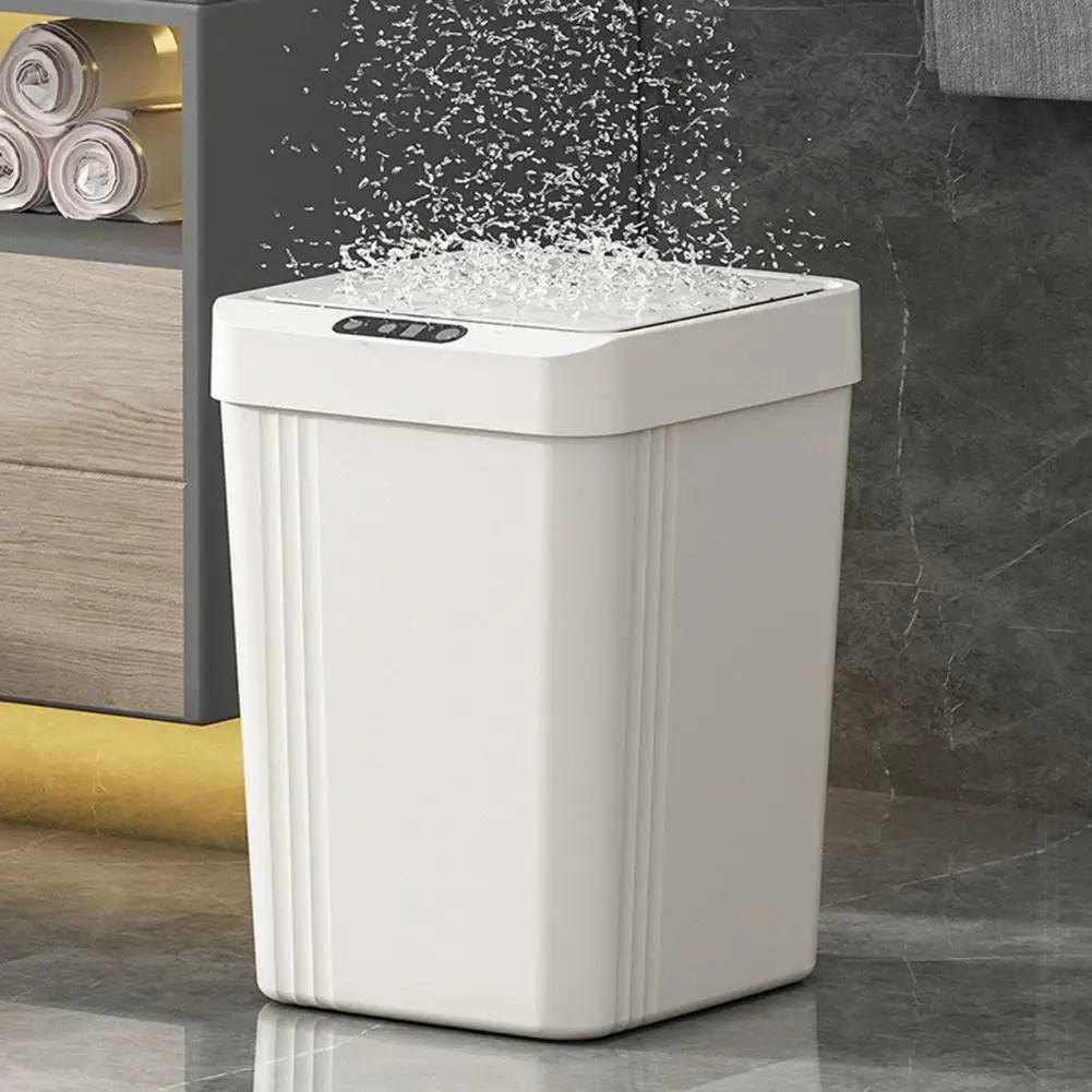 Crack-resistant Trash 13l Touchless Garbage Bin with Lid Fully Enclosed Automatic Sensor Trash for Rapid Response Capacity