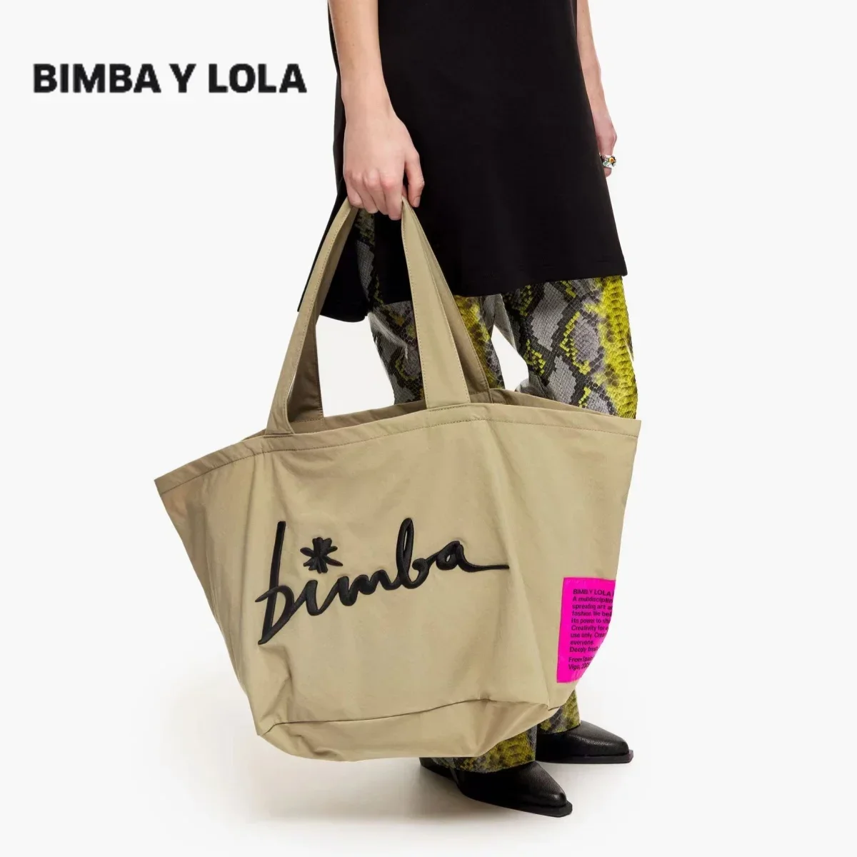 Bimba and Lola Luxury Women Shoulder Bag Nylon Material Large Capacity Shopping Bag Leisure Tote Bag