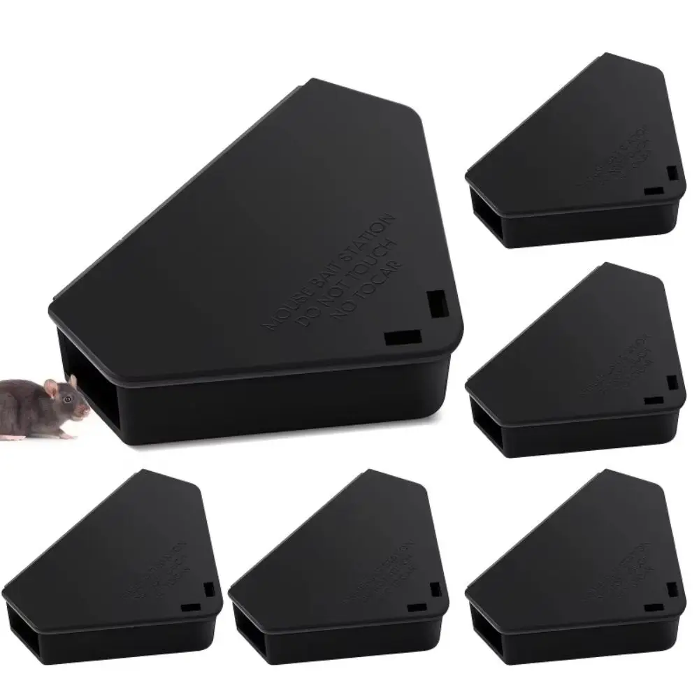Triangle Shape Mice Bait Station Sturdy Box Secure Station Mouse Trap Station Bait Holder Mouse Bait Box Outdoor Use