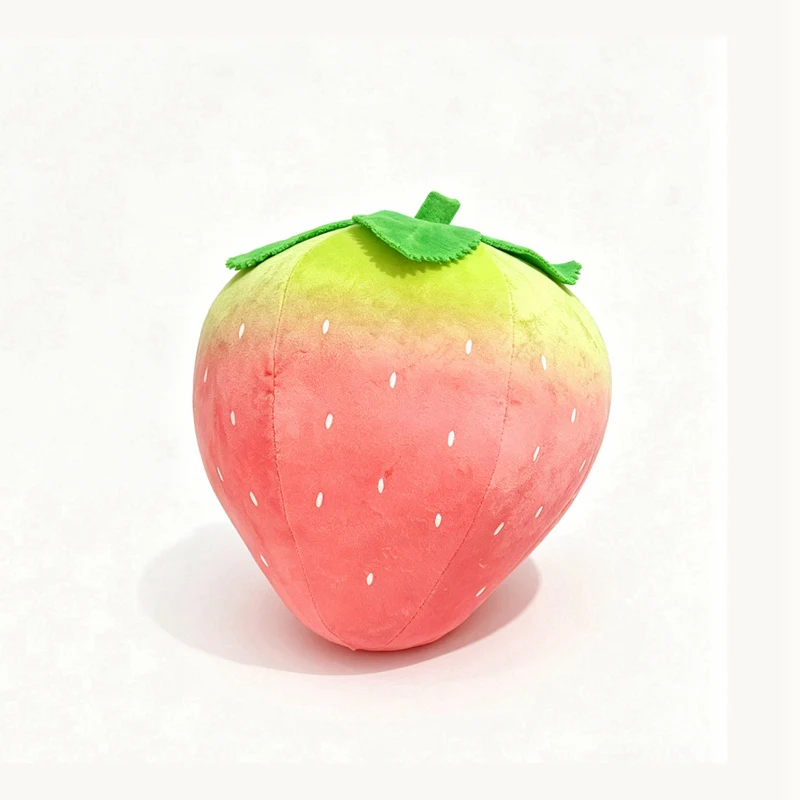 Gradient Strawberry Hugging Pillow Stuffed Plush Fruit Cushion Pink Red Strawberry Cute Sofa Cushion For Lumbar Support Gifts