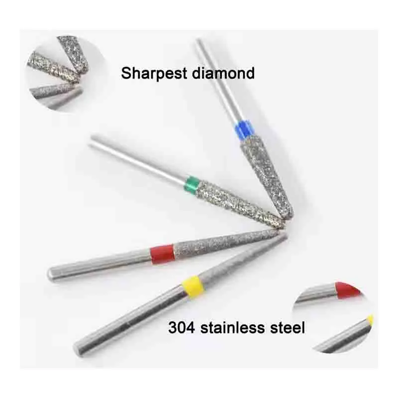 

10pcs /set Durable Metal Manual Dental Diamond Bur Round Shape Dental Lab Polishing Burs Set Preparation Bur