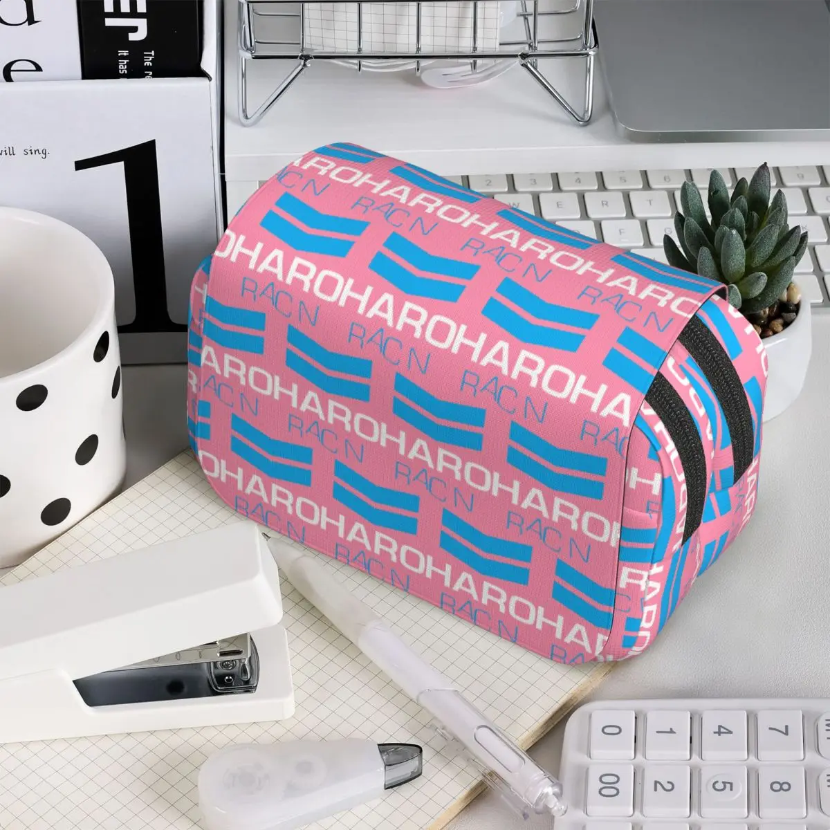 Haro Racn Bluewhite – Old School Bmx Federmäppchen für Schüler, Schule, Stiftbox, Bleistiftbeutel, Schreibwaren, Stifthalter, Tasche