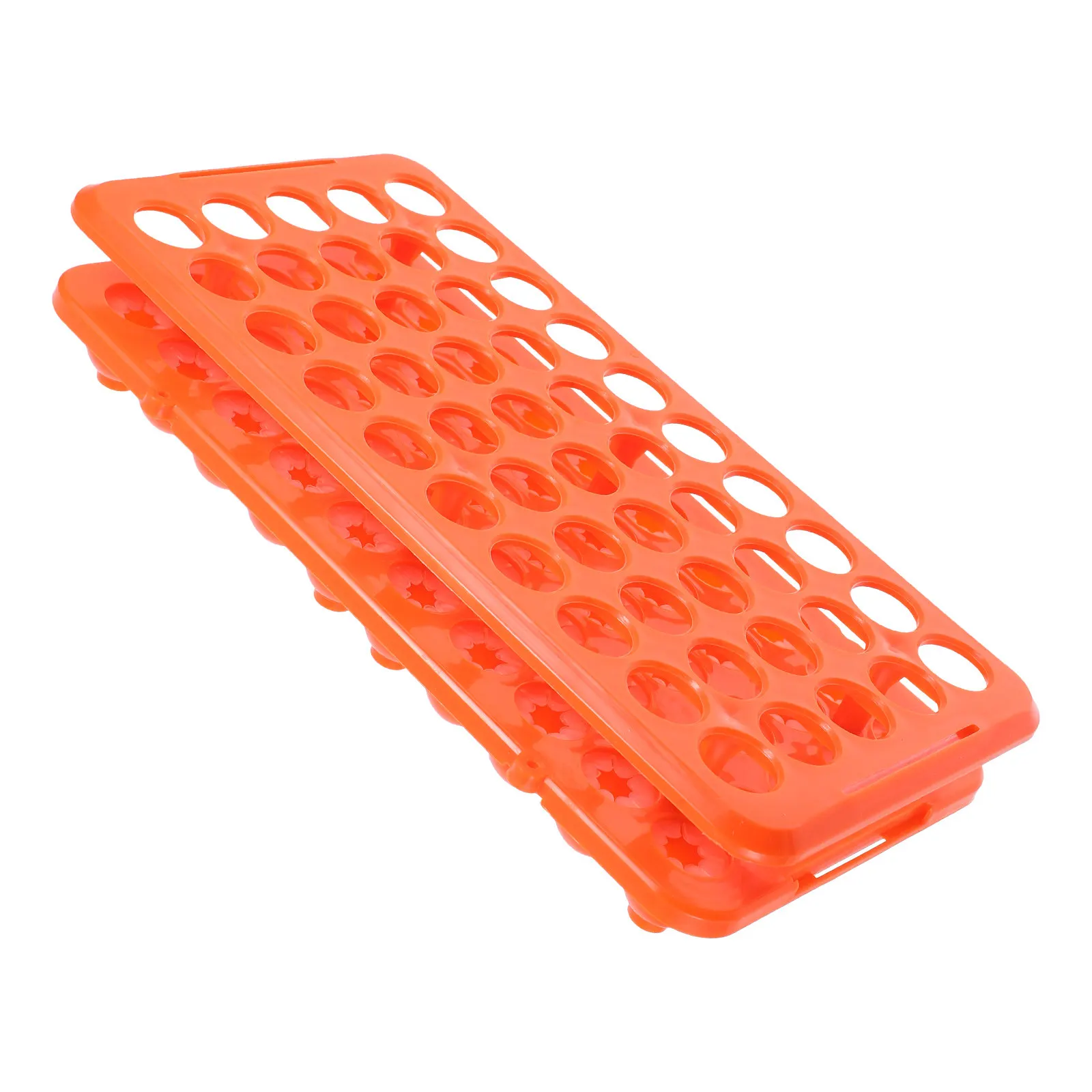 Plastic Silicone Centrifuge Tube Holder Organizer For Biochemistry Lab Biology Teacher 50-Hole Orange 18MM Test