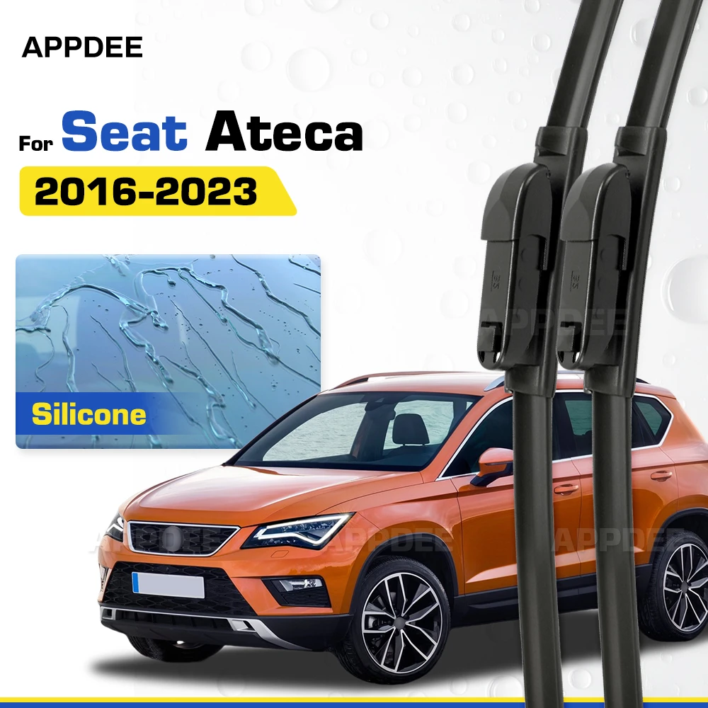 

Silicone & Rubber LHD&RHD Front Wiper Blades Set For Seat Ateca 2016-2023 Coated Windshield Windscreen Window Brushes