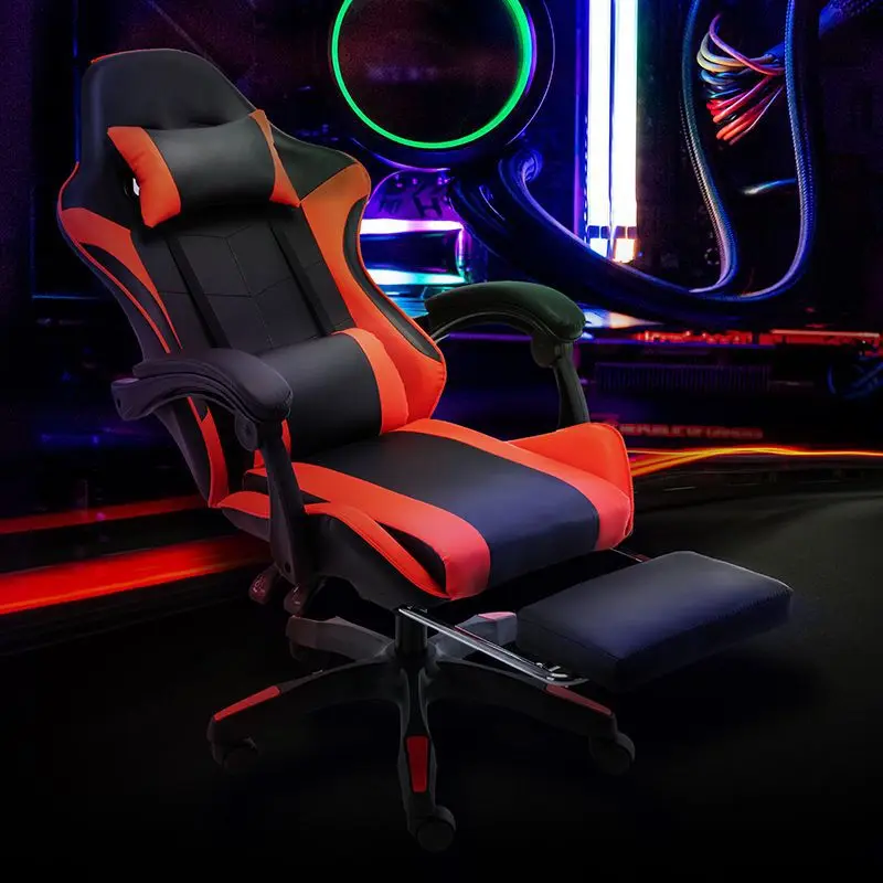 Anji-silla giratoria de elevación reclinable para gaming, asiento de coche de carreras, ergonómica, para oficina