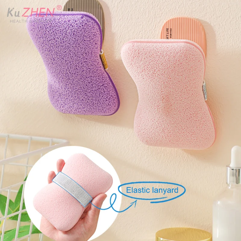 Bath Sponge Face Wash 2-in-1 Soap Bag Soft Clean Puff Reusable Makeup Remover Exfoliating Pads For Daily Cleansing Skin Care