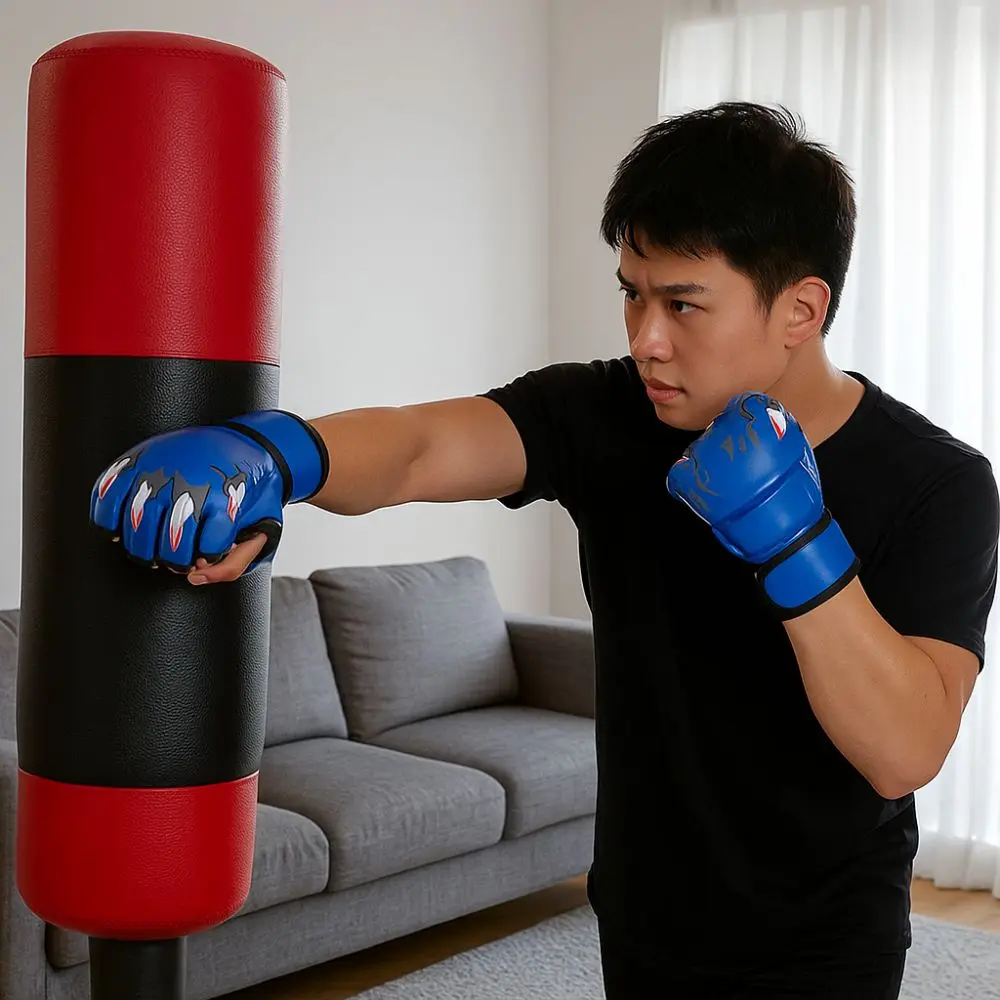 

Professional Boxing Gloves Thicken Padding Wear Resistant Fighting Gloves Half Finger Punching Gloves Training