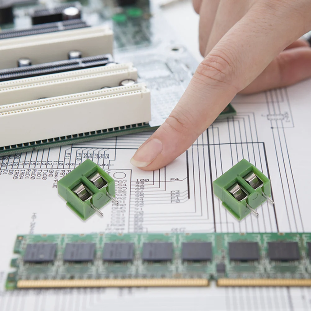 80 قطعة محطات المسمار موصل نحاسي صغير خفيف الوزن PCB لتقوم بها بنفسك كتلة كهربائية مستقيم دبوس كتل طرفية جهاز