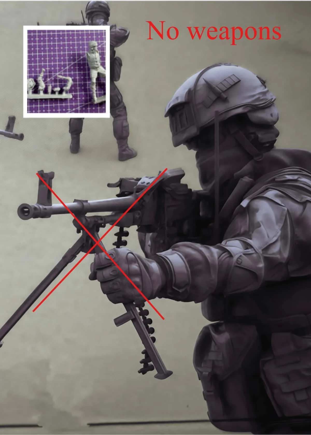 

1/35 Die-casting Resin Model Assembly Kit, GK， Modern Soldiers, Unpainted (without Weapons)