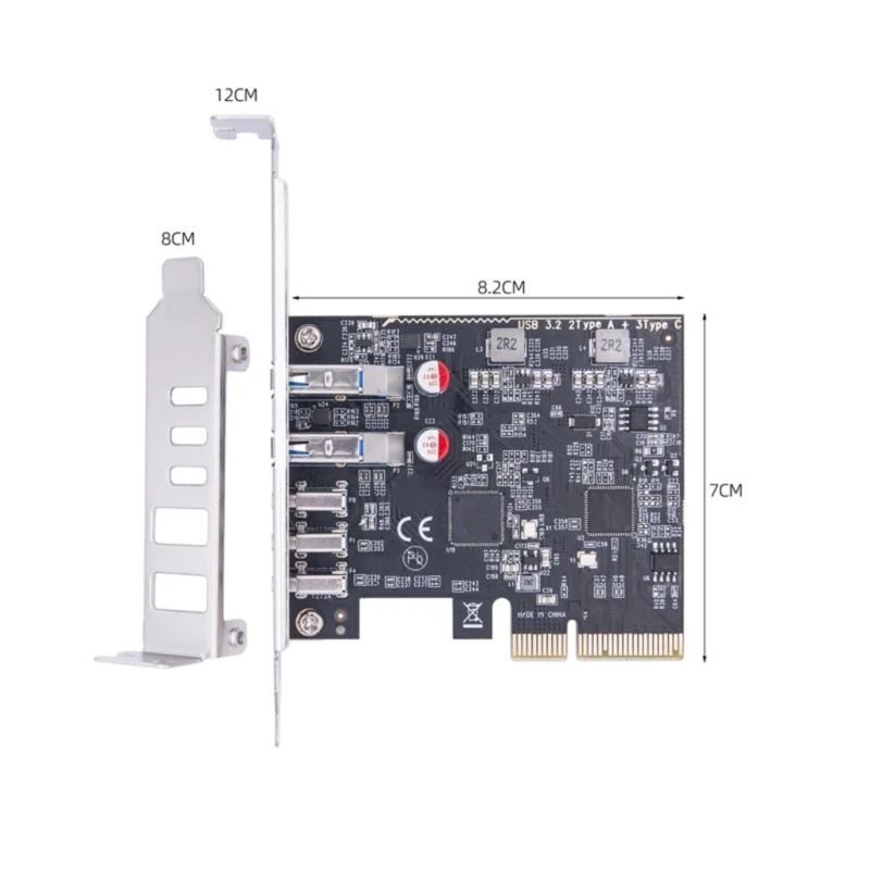 Бестселлер 2PORT USB 3PORT TYPE C 10 Гбит / с карты PCIEXPRESS 4X USB Adapter Adapter