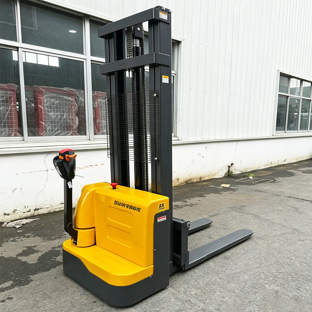 New Warehouse Mini Forklift New Energy Stacker 1.5 Ton 2 Ton Electric Pallet Stacker With Scale Reach Stacker For Sale