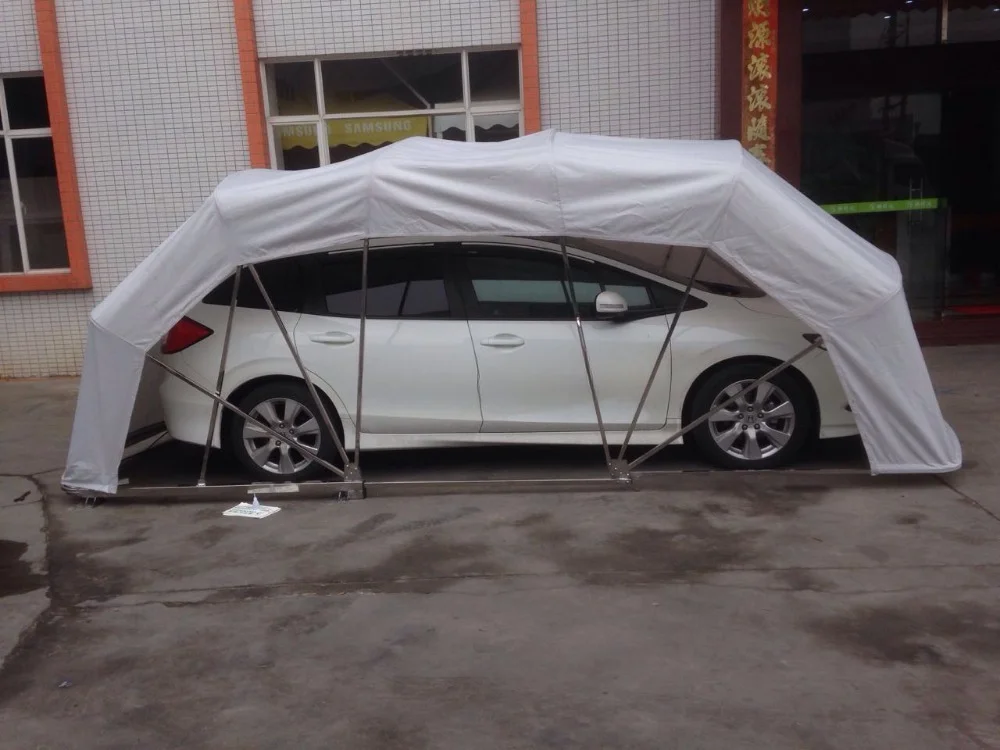 Garage Rain Cover Protect Steel Frame Retractable Folding Garage Car Parking Tent Custom