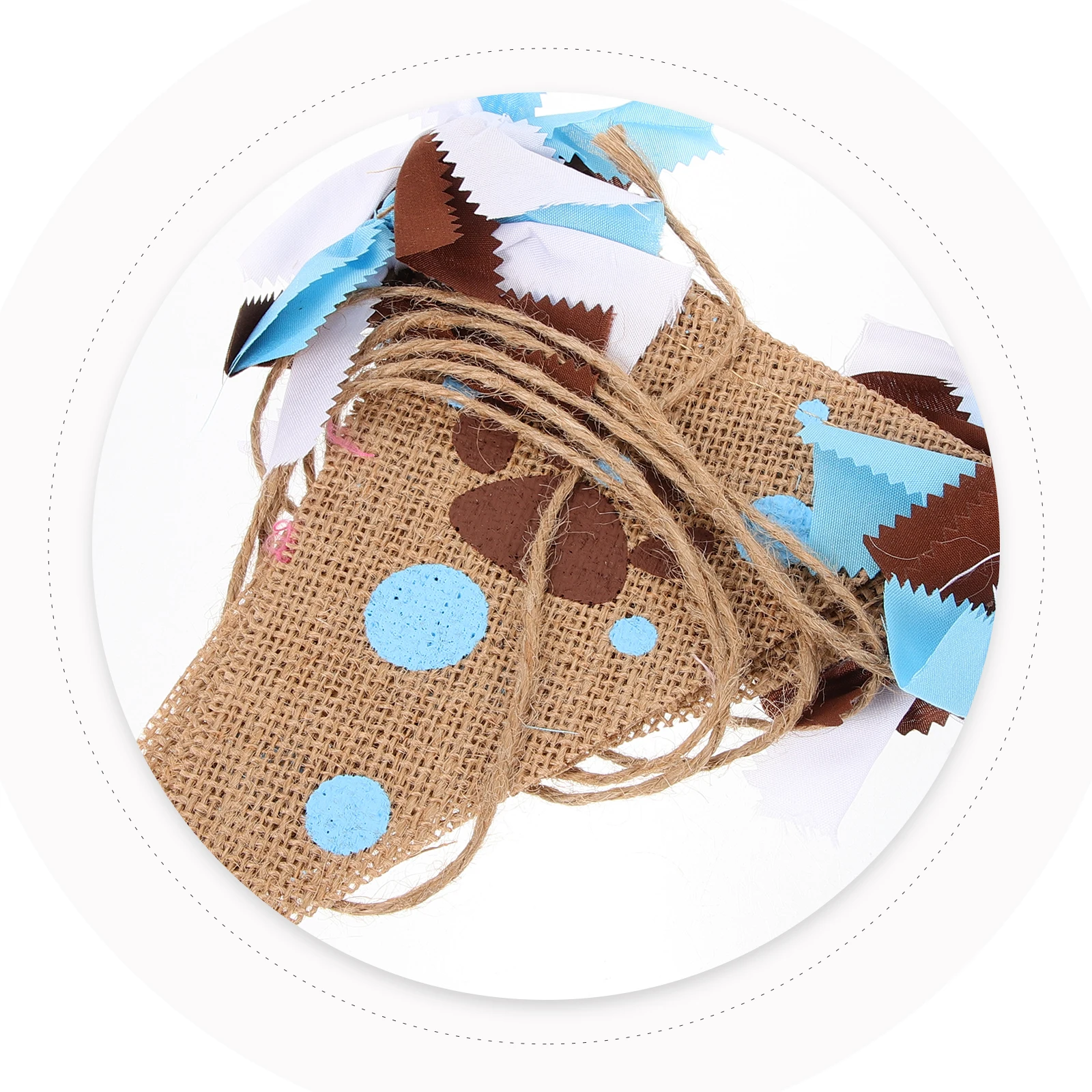 

Pet Linen Pennant Flag Blue Party Decorations Dog Banner The Special Occasion Burlap for Hanging Reusable