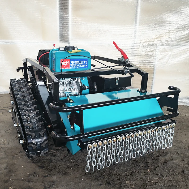 مصنع مخصص 500 مللي متر جزازة العشب التي يتم التحكم فيها عن بعد روبوت مجنزرة كسارة العشب الذكية الحصول على شهادة CE EPA