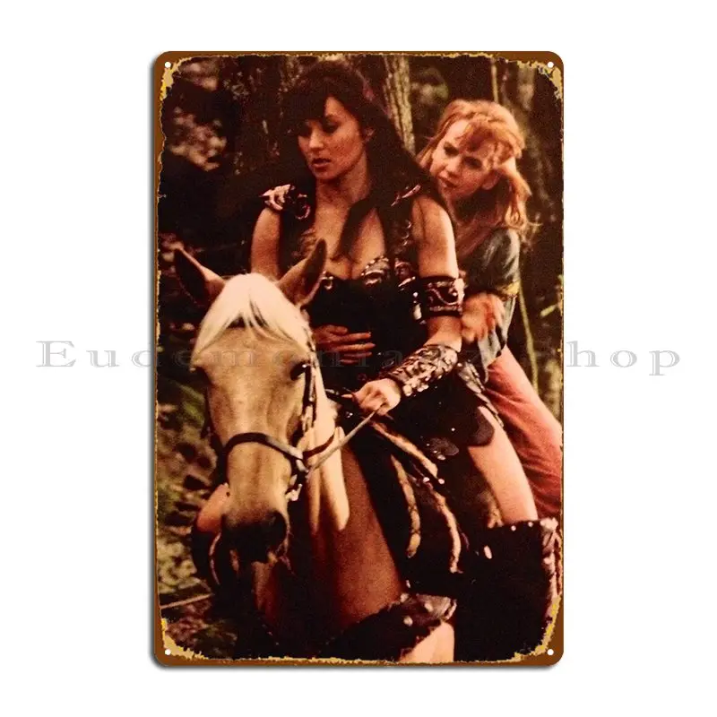 Xena And Gabrielle Vintage Art Metal Sign Decoration Club Garage Character Cinema Tin Sign Poster